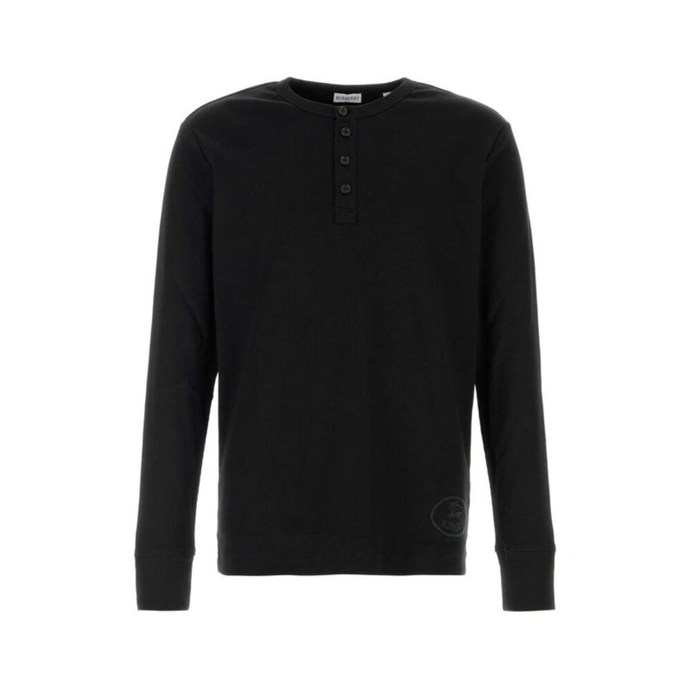 Burberry Men Black Stretch Cotton T-Shirt